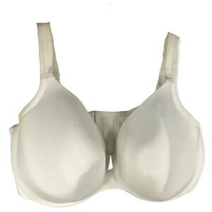 Cacique 44F Bra White Full Coverage Underwire Support‎ Plus Size Lane Bryant 48